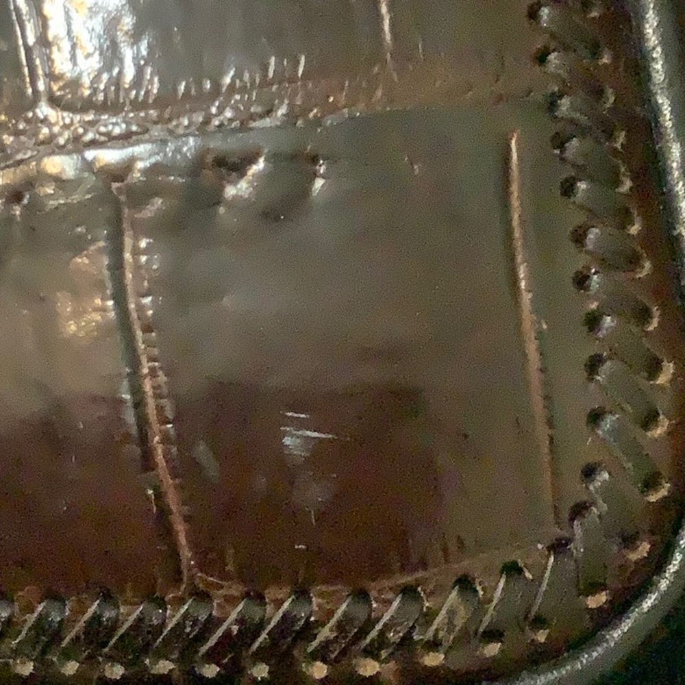 BRIGHTON small black shoulder bag brown croc trim - Picture 11 of 12